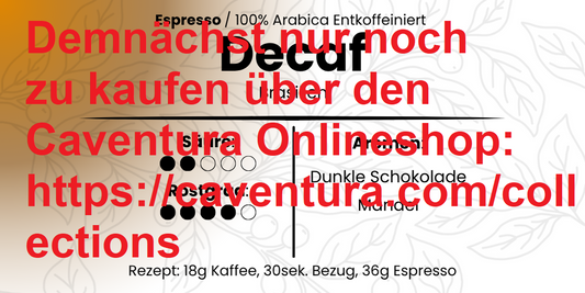 Decaf / Entkoffeiniert (Espresso & Vollautomat, Filter) - Dunkle Schokolade, Mandeln